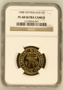 Холандия 2 Дуката 1988 NGC PL 68 ULTRA CAMEO