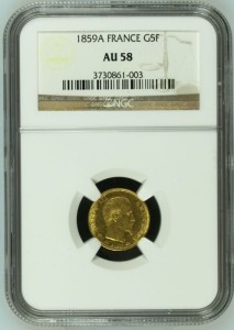 Франция Напалеон III 5 Франка 1895 А NGC AU 58