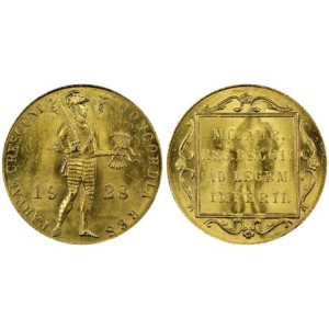 1 Дукат 1928 Вилхелмина Холандия NGC MS 64